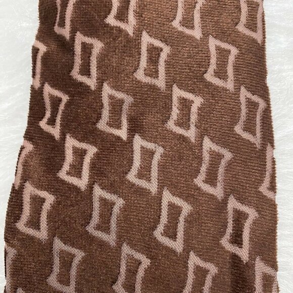 Valentino Men's Brown Neck Tie Silk Blend Velvet Velour Vintage - Picture 2 of 7